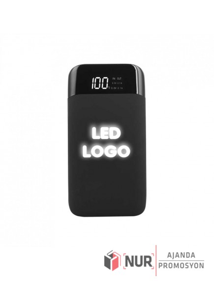 Termo Deri Defter Işıklı Rubber USB Bellek ve Powerbank Seti - NR-8500